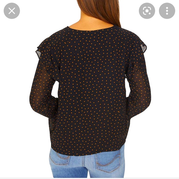 Sanctuary black polka dot blouse - Picture 2 of 6